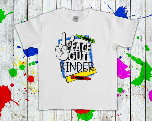 Peace Out School Grade Customized Graphic Tee Graphic Tee