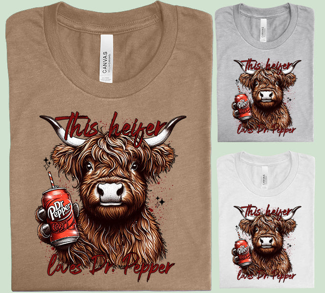 This Heifer Loves Dr Pepper Graphic Tee
