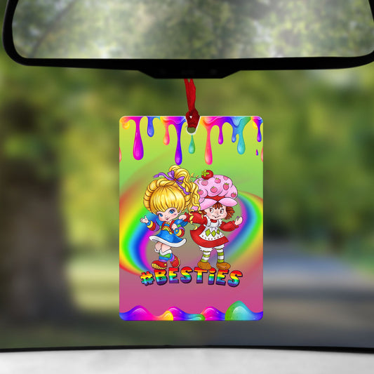 Besties Car Freshener Keychains