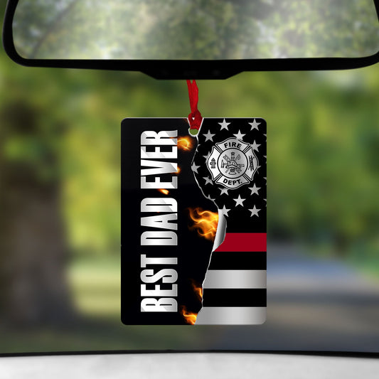 Best Dad Ever Fire Car Freshener Keychains