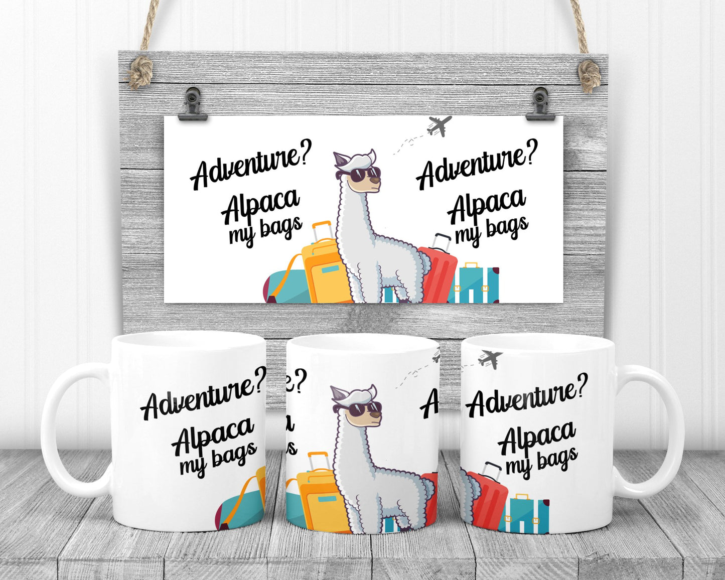 Adventure Alpaca My Bags Mug Coffee
