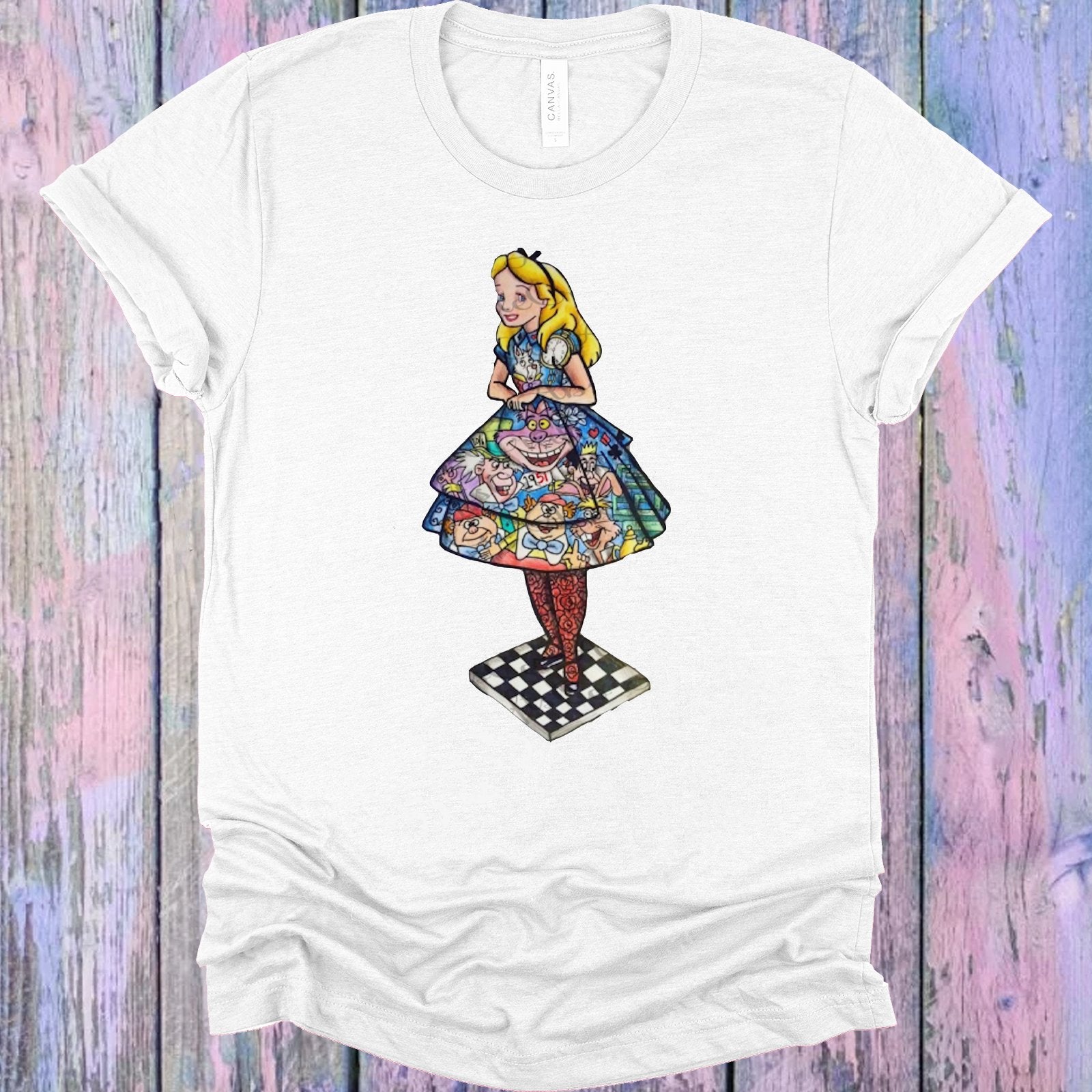 Alice In Wonderland Collage Graphic Tee Graphic Tee