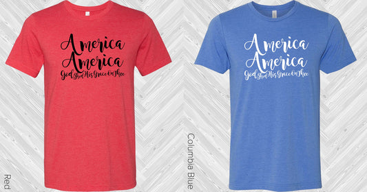 America God Shed His Grace On Thee Graphic Tee Graphic Tee
