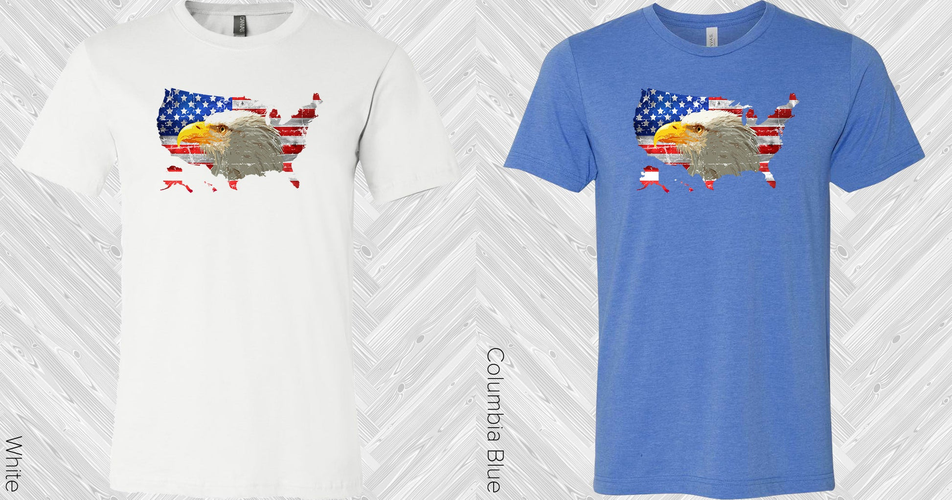 American Flag With Eagle Graphic Tee Graphic Tee