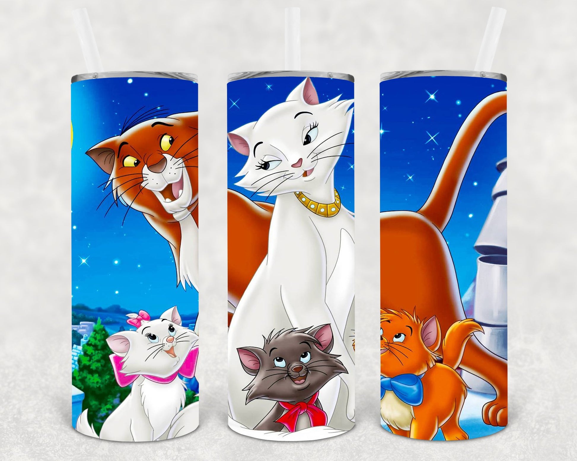 Aristocats 20 Oz Skinny Tumbler