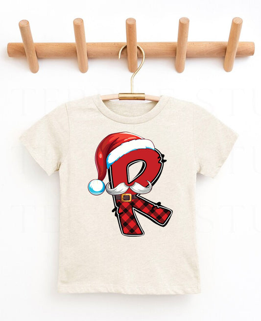 Santa Christmas Alphabet (All letters available) Graphic Tee