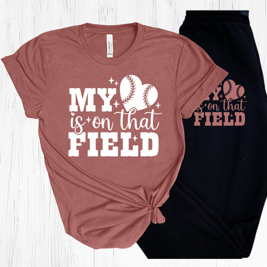 My Heart Is On That Field Graphic Tee Graphic Tee