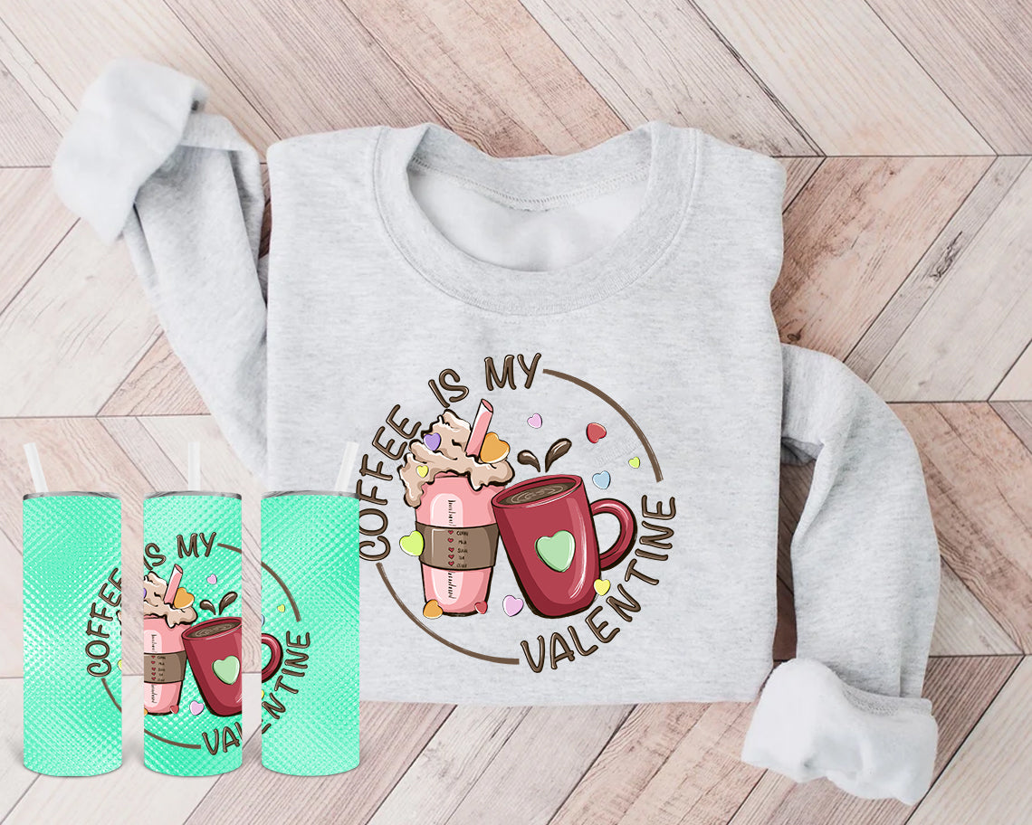 Coffee Is My Valentine 20 Oz Skinny Tumbler