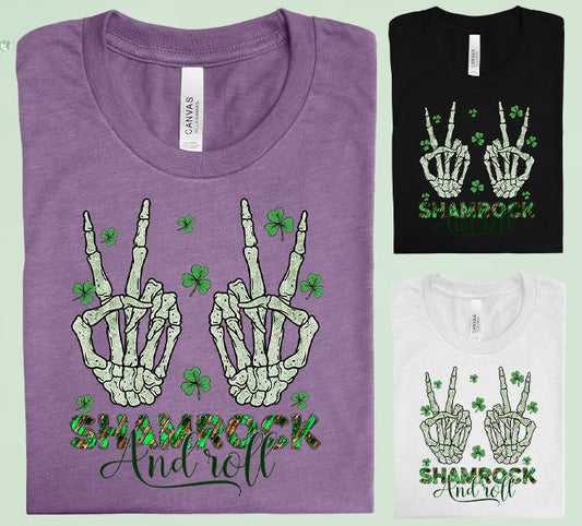 Shamrock And Roll Graphic Tee Graphic Tee