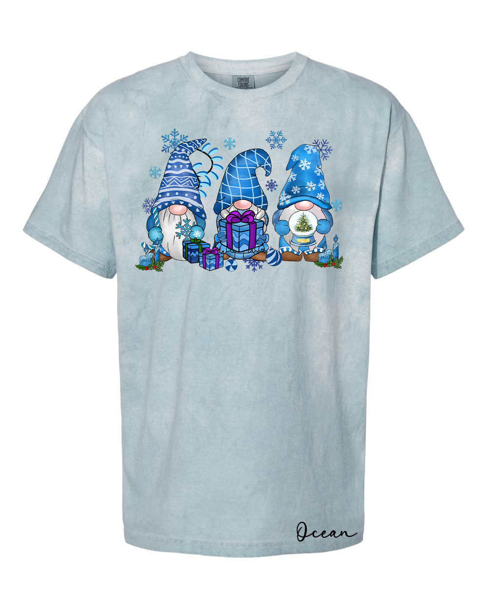 Blue Winter Gnomes Graphic Tee