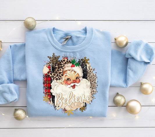 Vintage Believe Santa Graphic Tee