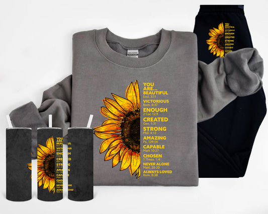 You Are Sunflower 20 Oz Skinny Tumbler