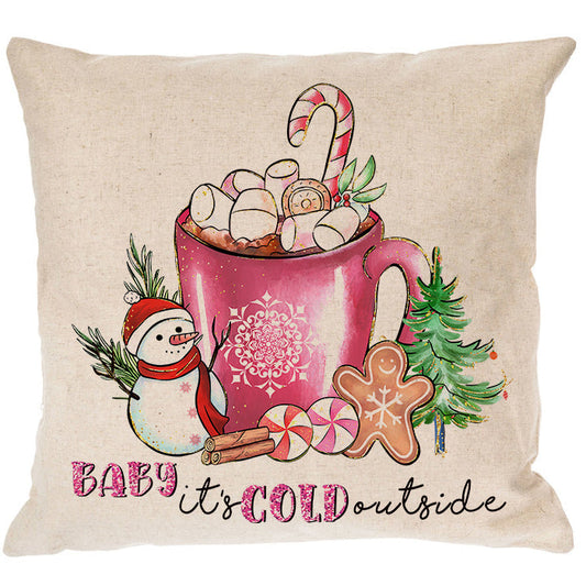 Baby Its Cold Outside Canvas Pillow Cover