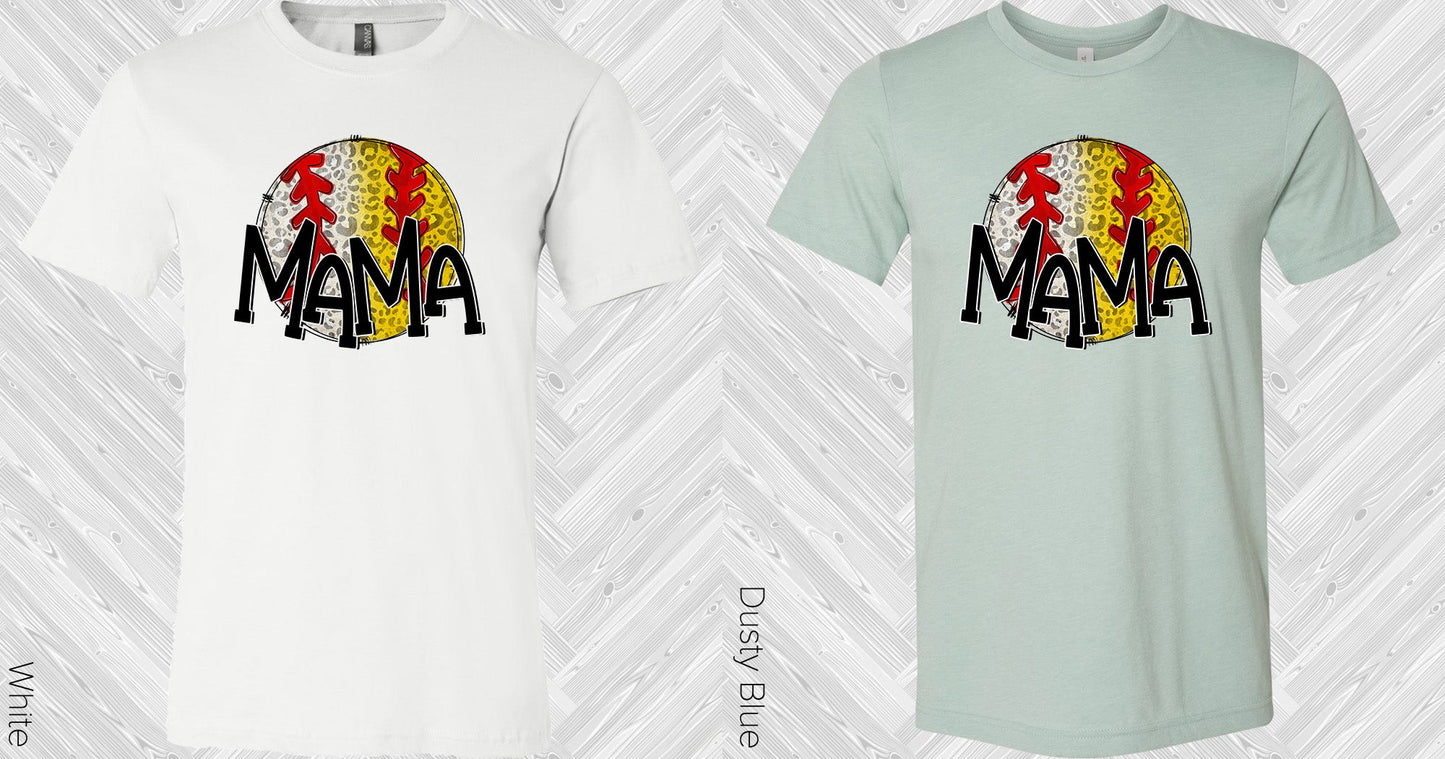 Baseball And Softball Mama Graphic Tee Graphic Tee