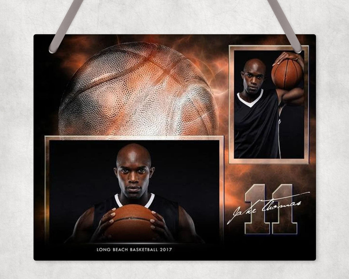 Basketball Team And Player Wall Sign Hanging