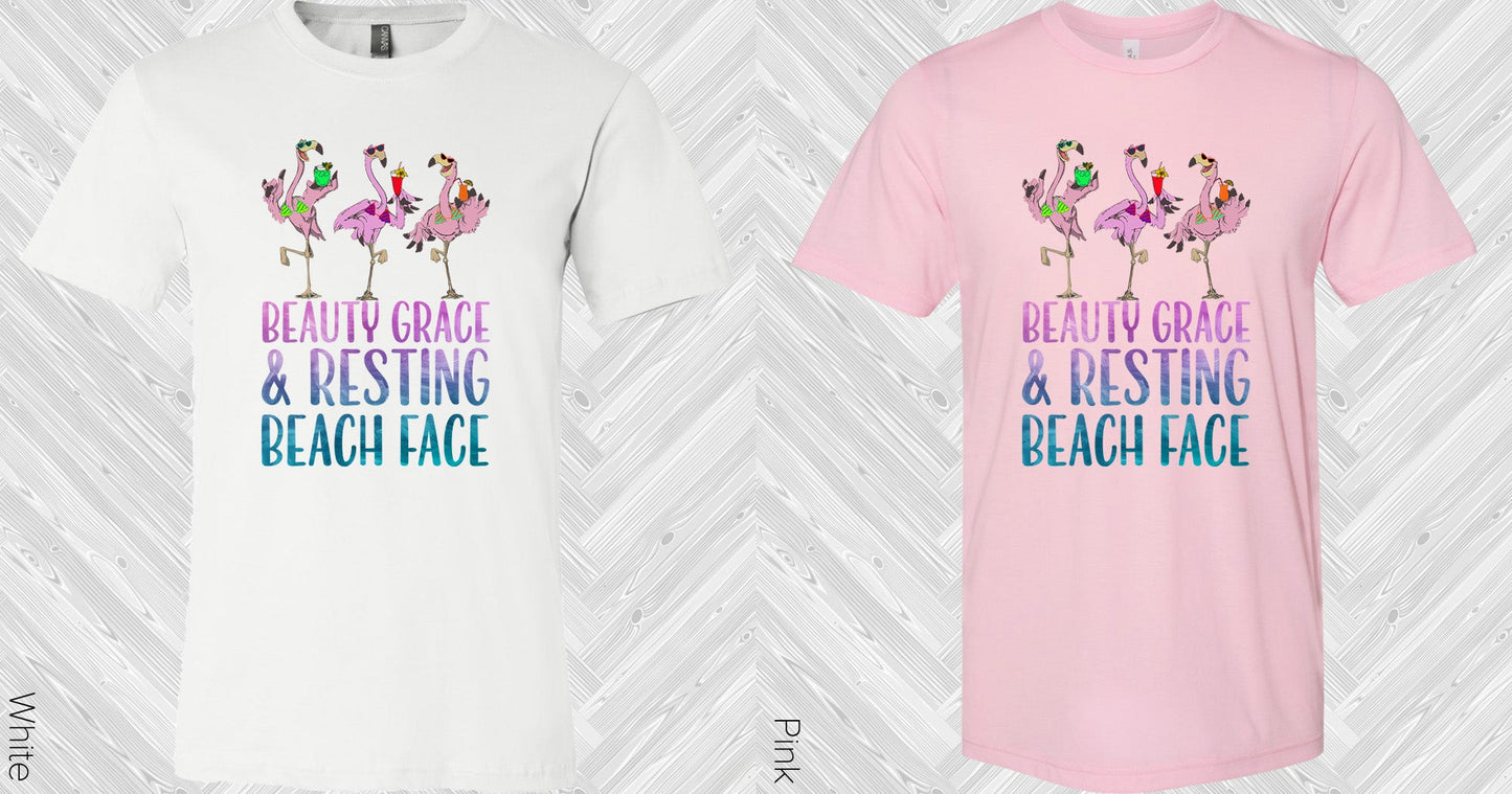 Beauty Grace And Resting Beach Face Graphic Tee Graphic Tee
