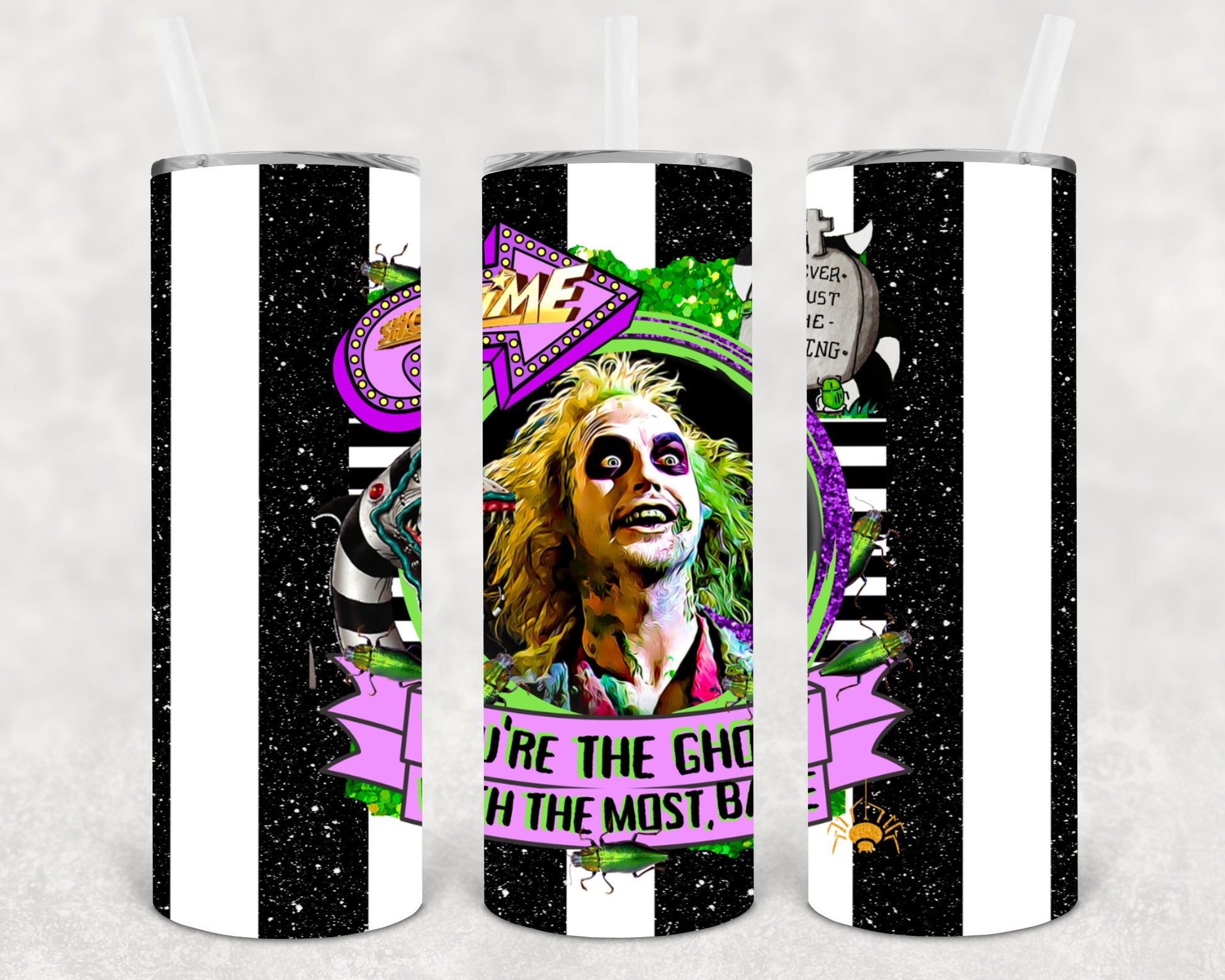 Beetlejuice 20 Oz Skinny Tumbler