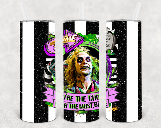 Beetlejuice 20 Oz Skinny Tumbler