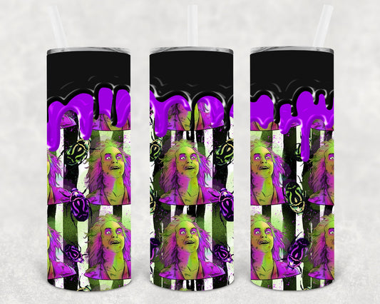 Beetlejuice 20 Oz Skinny Tumbler
