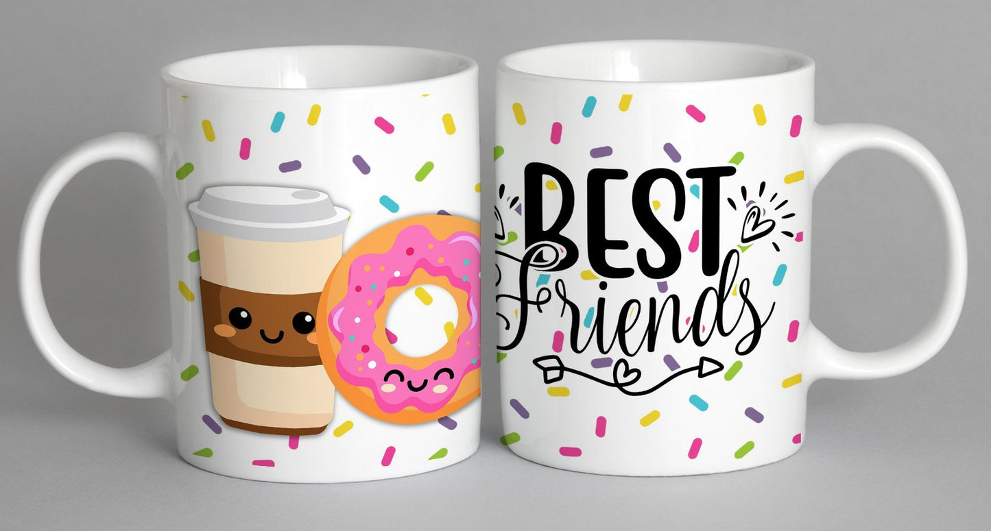 Best Friends Donuts & Coffee Mug