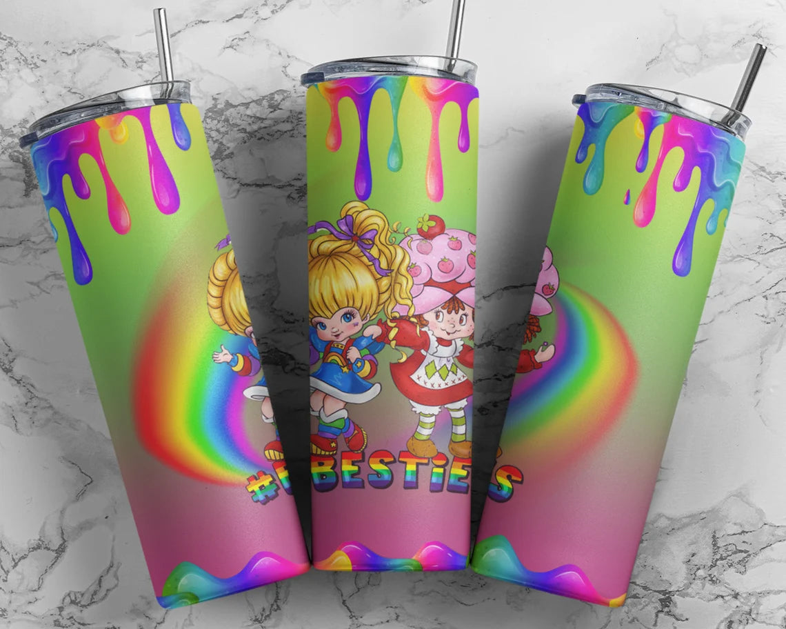 Besties 20 Oz Skinny Tumbler