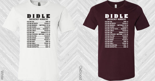 Bible Emergency Numbers Graphic Tee Graphic Tee