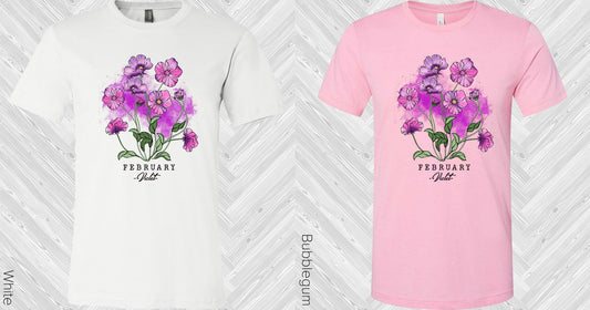 Birth Flower February Violet Graphic Tee Graphic Tee