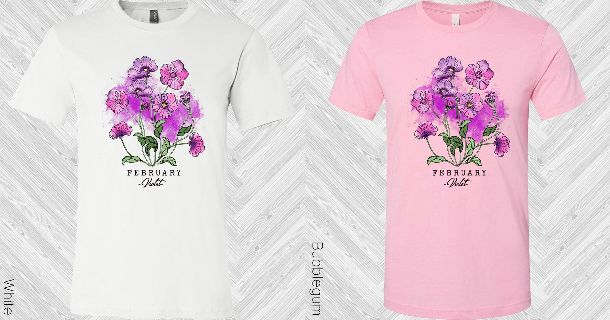 Birth Flower February Violet Graphic Tee Graphic Tee