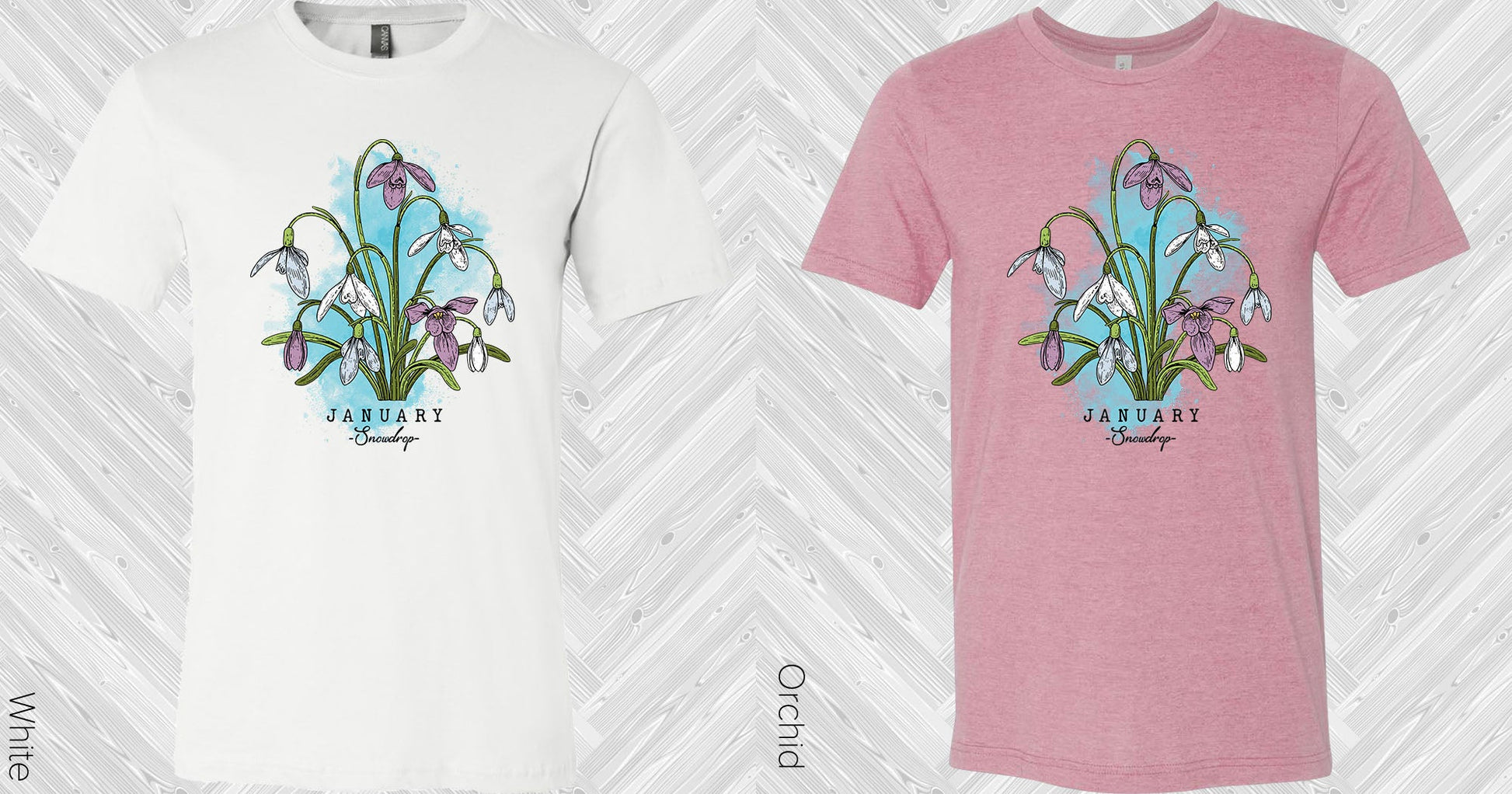 Birth Flower January Snowdrop Graphic Tee Graphic Tee