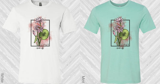 Birth Flower July Water Lily Graphic Tee Graphic Tee