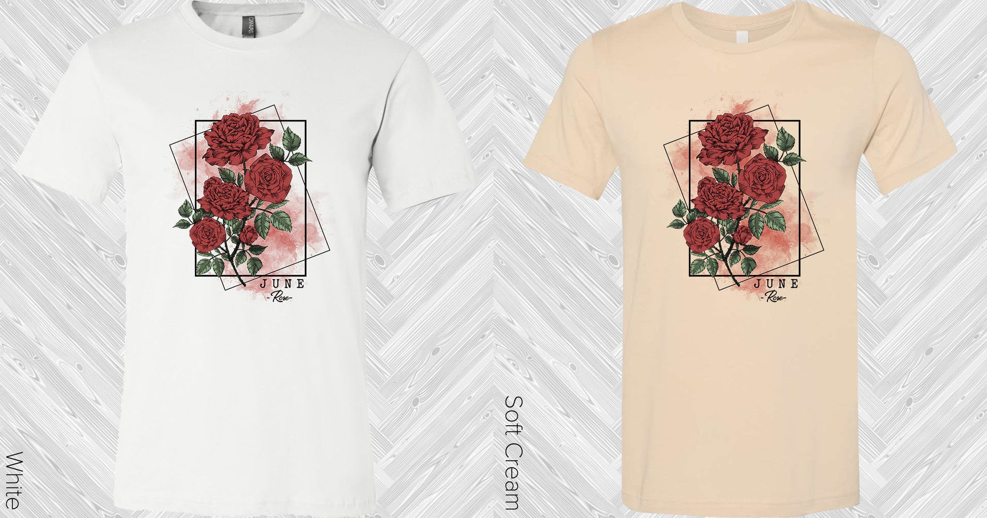 Birth Flower June Rose Graphic Tee Graphic Tee