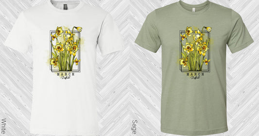 Birth Flower March Daffodil Graphic Tee Graphic Tee