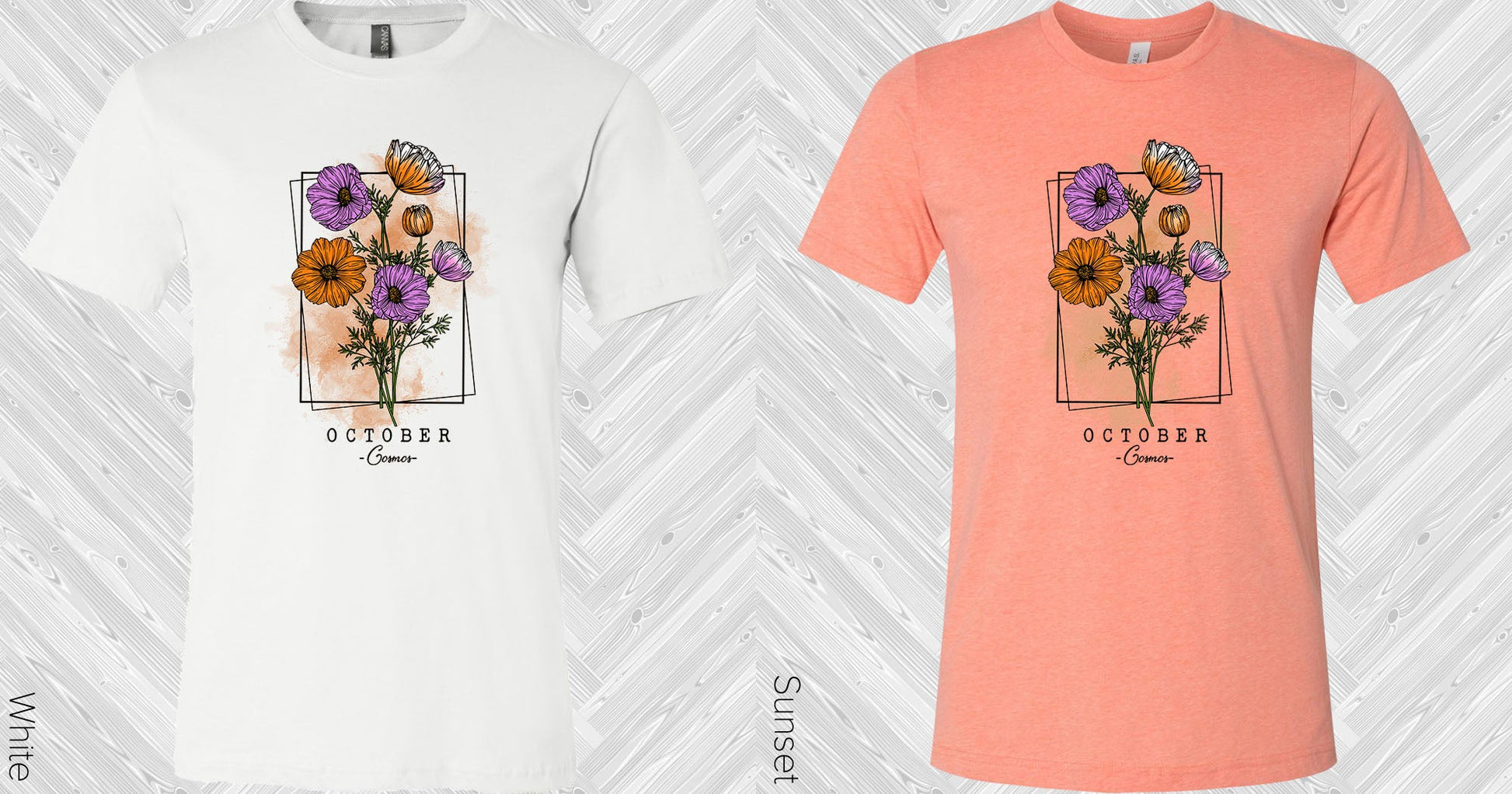 Birth Flower October Cosmos Graphic Tee Graphic Tee