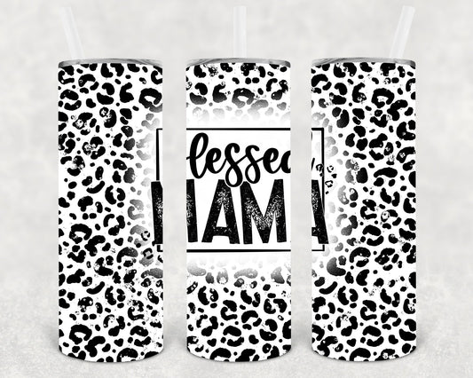 Blessed Mama 20 Oz Skinny Tumbler