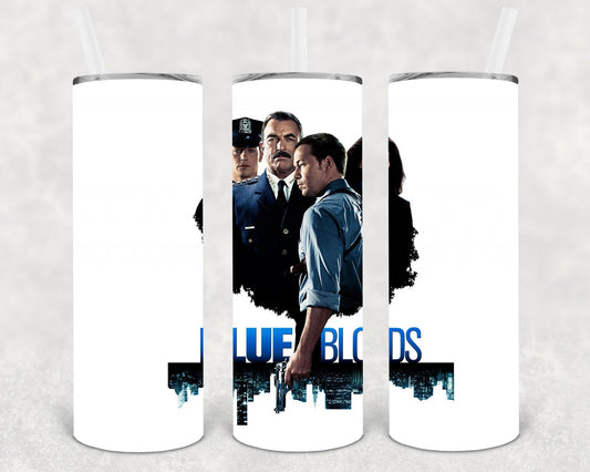 Blue Bloods 20 Oz Skinny Tumbler