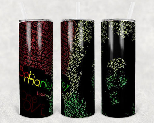 Bob Marley 20 Oz Skinny Tumbler