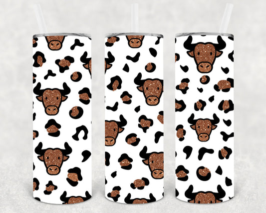 Bull Leopard 20 Oz Skinny Tumbler