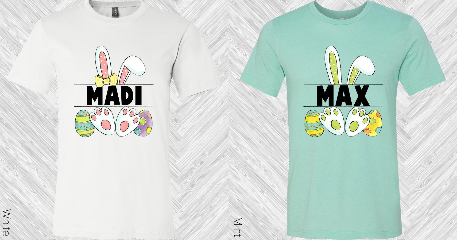 Girl Bunny Monogram Graphic Tee Graphic Tee