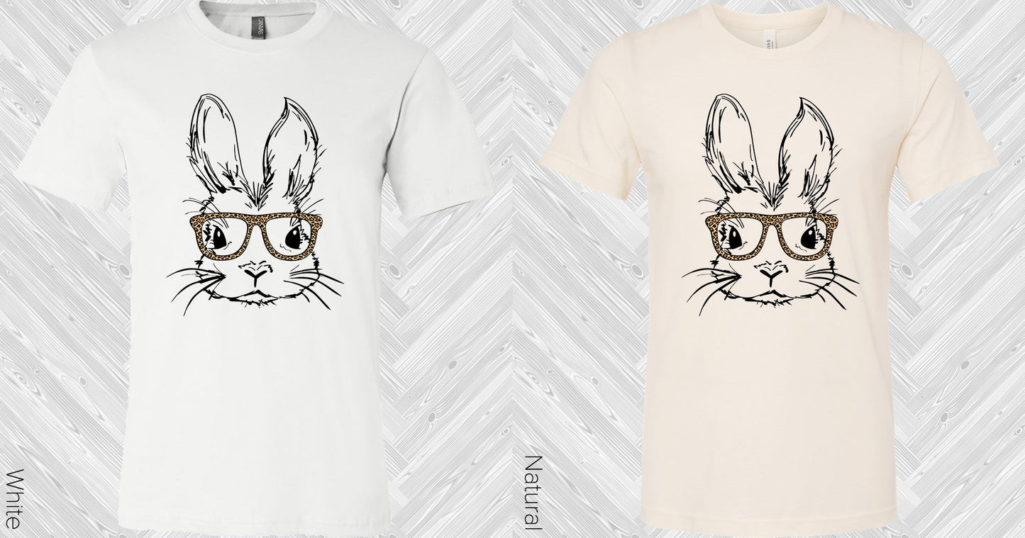 Bunny With Leopard Glasses Graphic Tee Graphic Tee