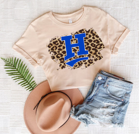 Leopard Print Customized Team Graphic Tee
