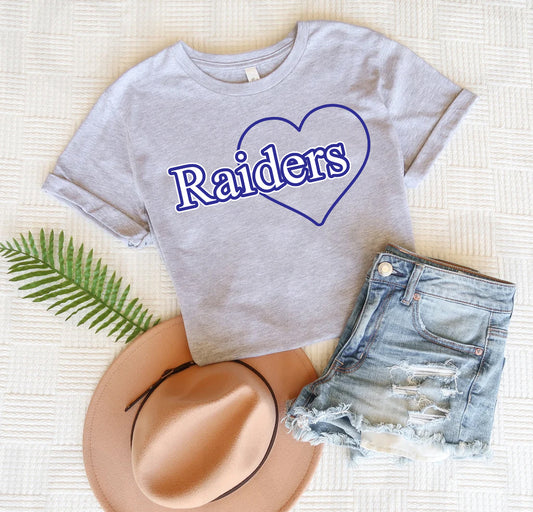 Customized Team Name with Heart Graphic Tee