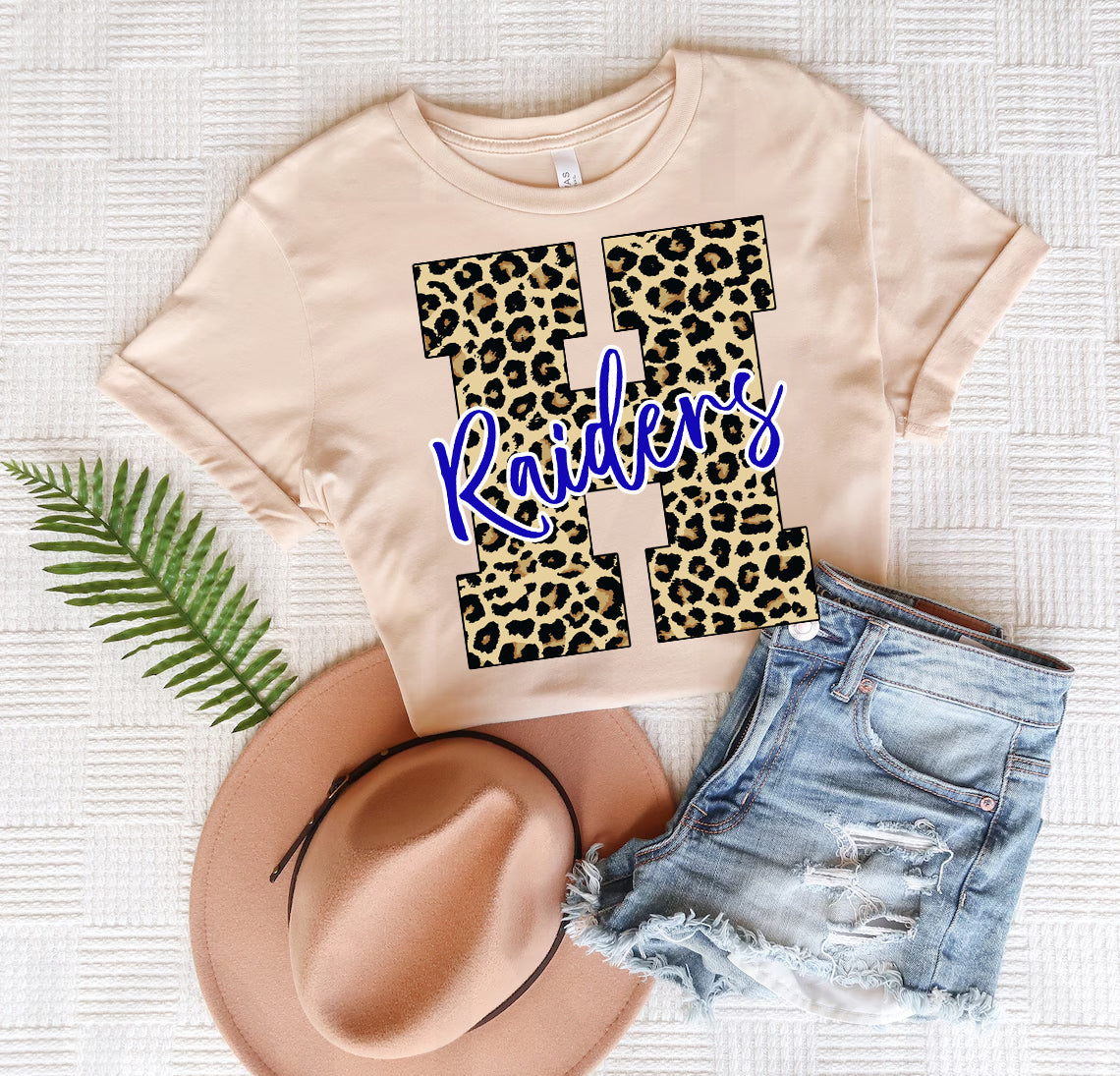 Customized Leopard Team Name Graphic Tee