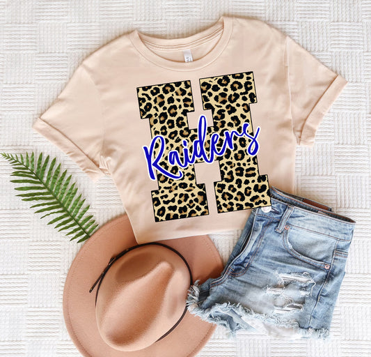 Customized Leopard Team Name Graphic Tee