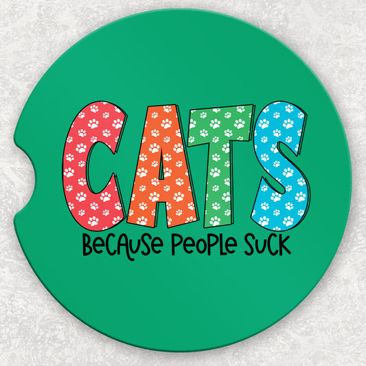 Car Coaster Set - Cats Because People Suck