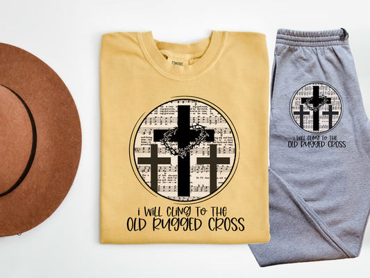 I Will Cling To The Old Rugged Cross Jogger