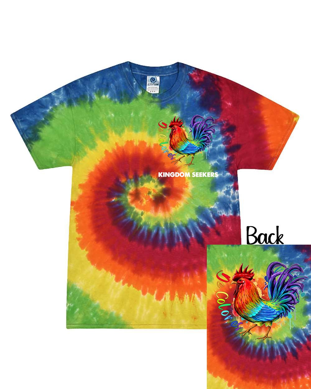Custom Ultreya De Colores Rooster Graphic Tee