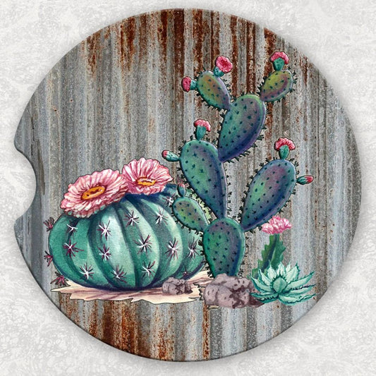 Car Coaster Set - Cactus