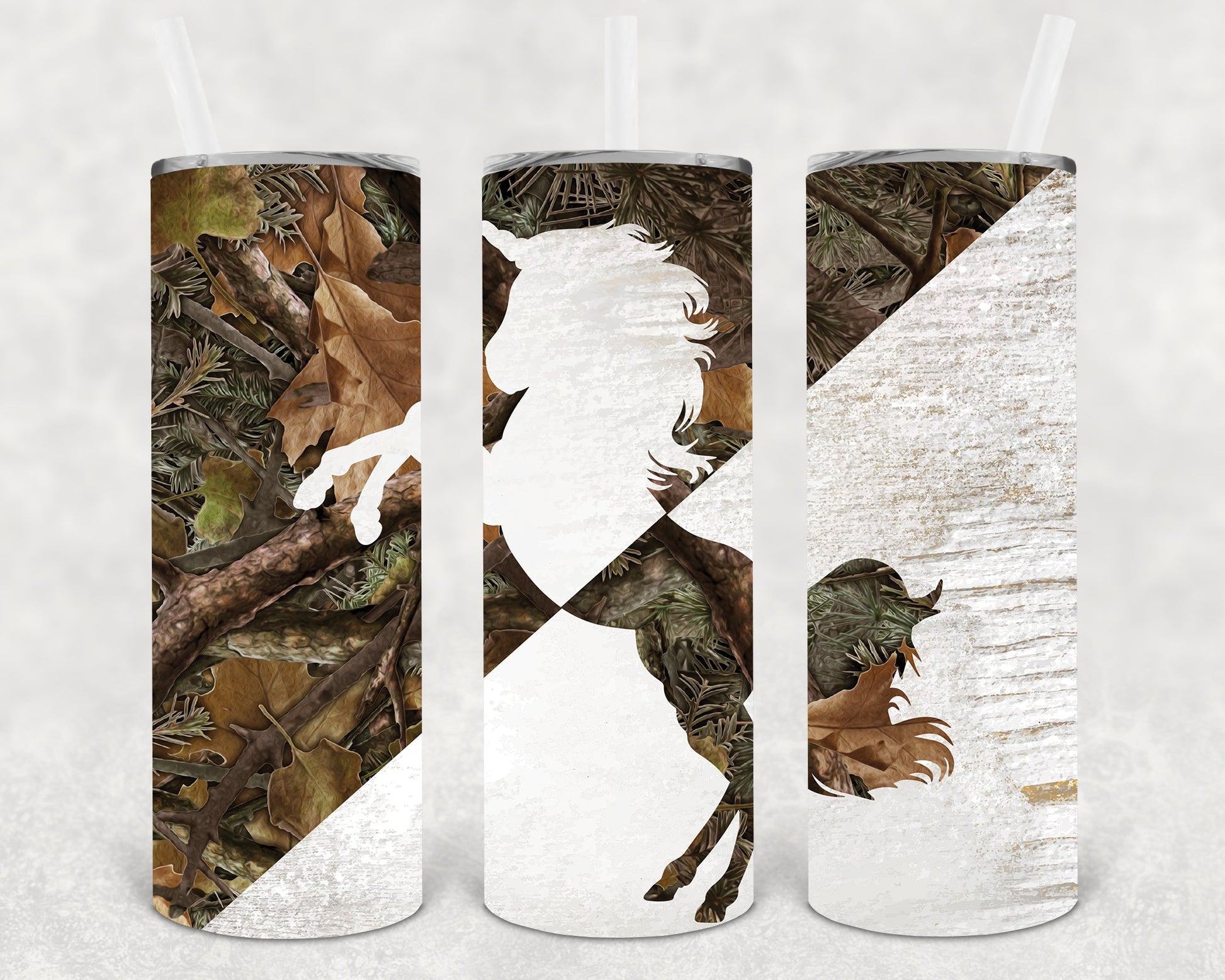 Camo Unicorn 20 Oz Skinny Tumbler