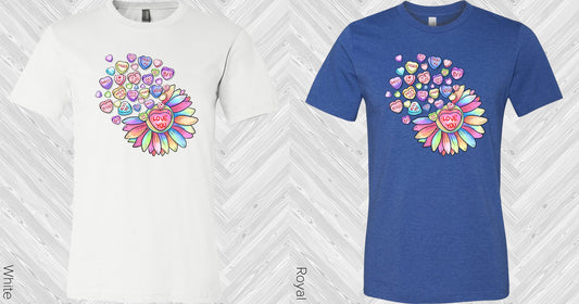 Candy Hearts Sunflower Graphic Tee Graphic Tee