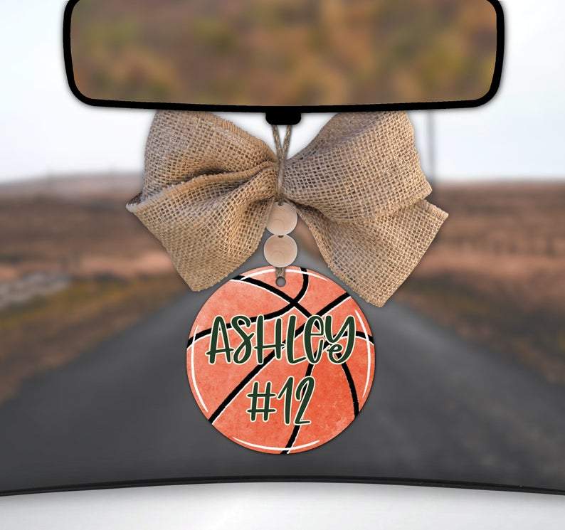 Personalized Basketball Car Charm Ornament